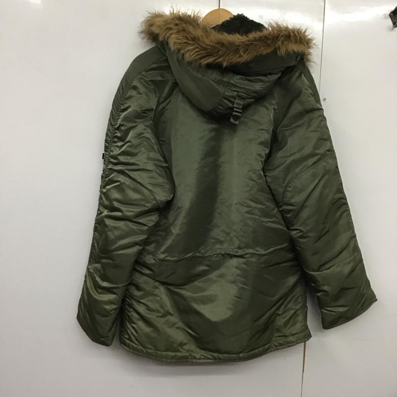 アルファインダストリー Alpha Industries ジャケット、上着 ジャンパー、ブルゾン ジップアップジャケット ナイロンジャケット アウター ミリタリージャケット S 無地 カーキ / カーキ /  メンズ USED 古着 中古 10141387