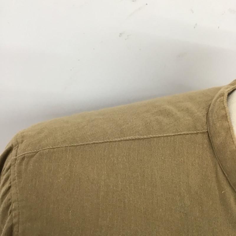 メイプル melple シャツ、ブラウス 長袖 長袖シャツ カラーシャツ ポケットシャツ 長袖カットソー L 無地 ベージュ / ベージュ /  メンズ USED 古着 中古 10120317