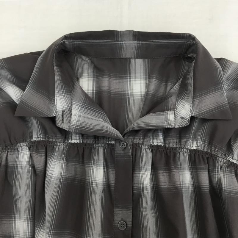 グローバルワーク GLOBAL WORK シャツ、ブラウス 長袖 M チェック 灰 / グレー / X チャコールグレー / チャコールグレー /  レディース USED 古着 中古 10143946