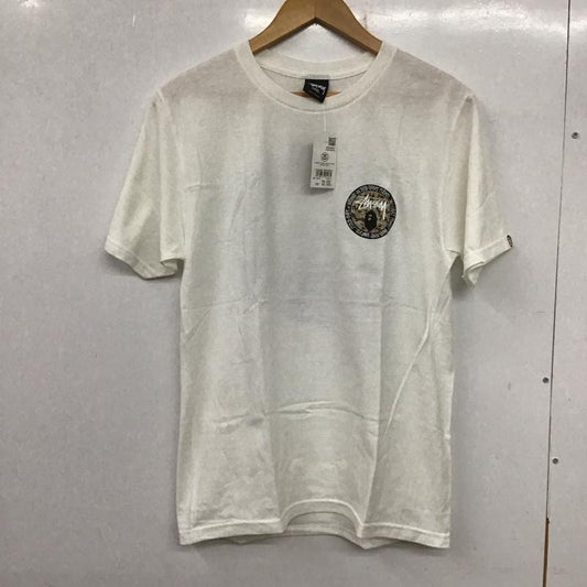ステューシー STUSSY Tシャツ 半袖 半袖カットソー プリントTシャツ クルーネックカットソー a bathing ape S ロゴ、文字 白 / ホワイト /  メンズ USED 古着 中古 10137811