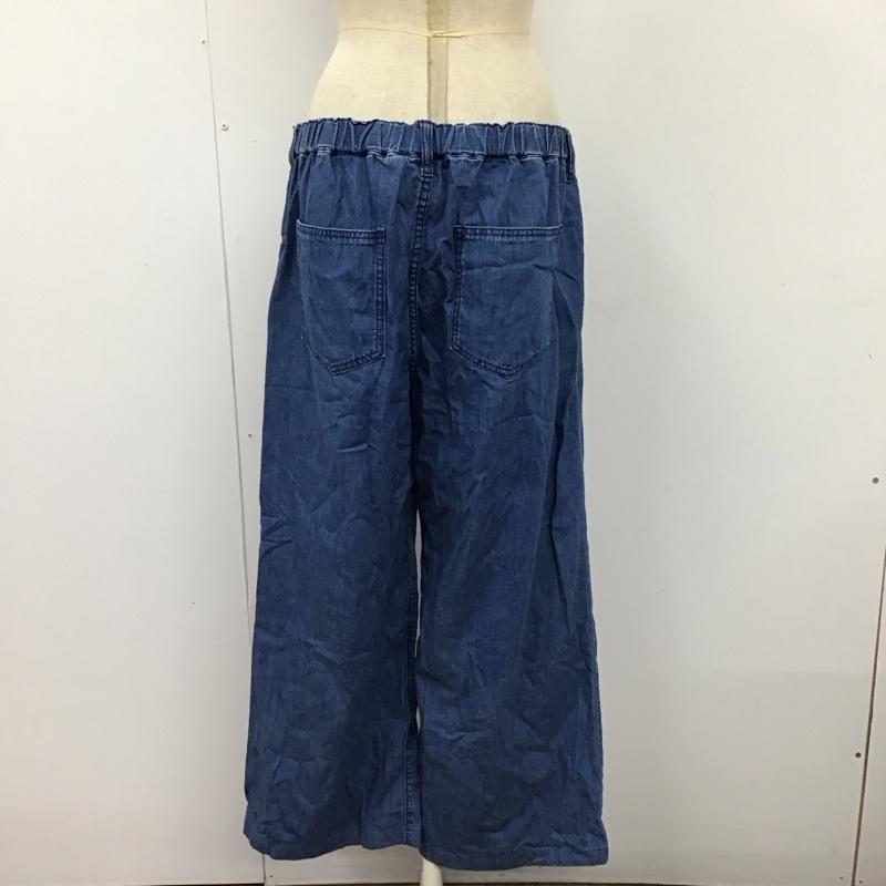 ニコアンド niko and... パンツ デニム、ジーンズ st63dl06sw ワイドパンツ L 無地 インディゴ / インディゴ /  レディース USED 古着 中古 10121195