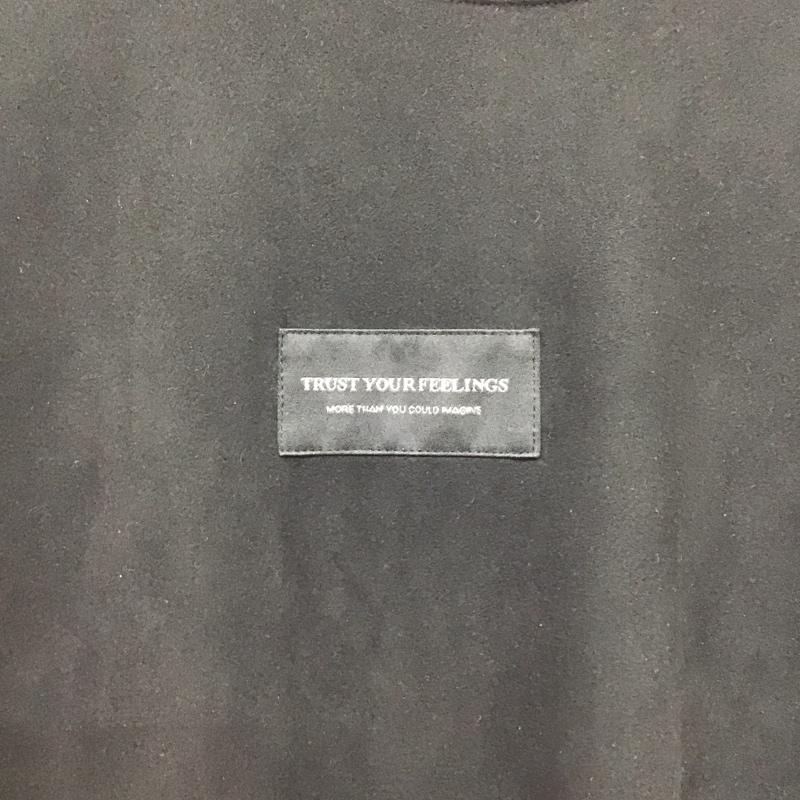 ザラ ZARA トレーナー 長袖 長袖トレーナー スウェット クルーネック プルオーバー L ロゴ、文字 黒 / ブラック /  メンズ USED 古着 中古 10145711