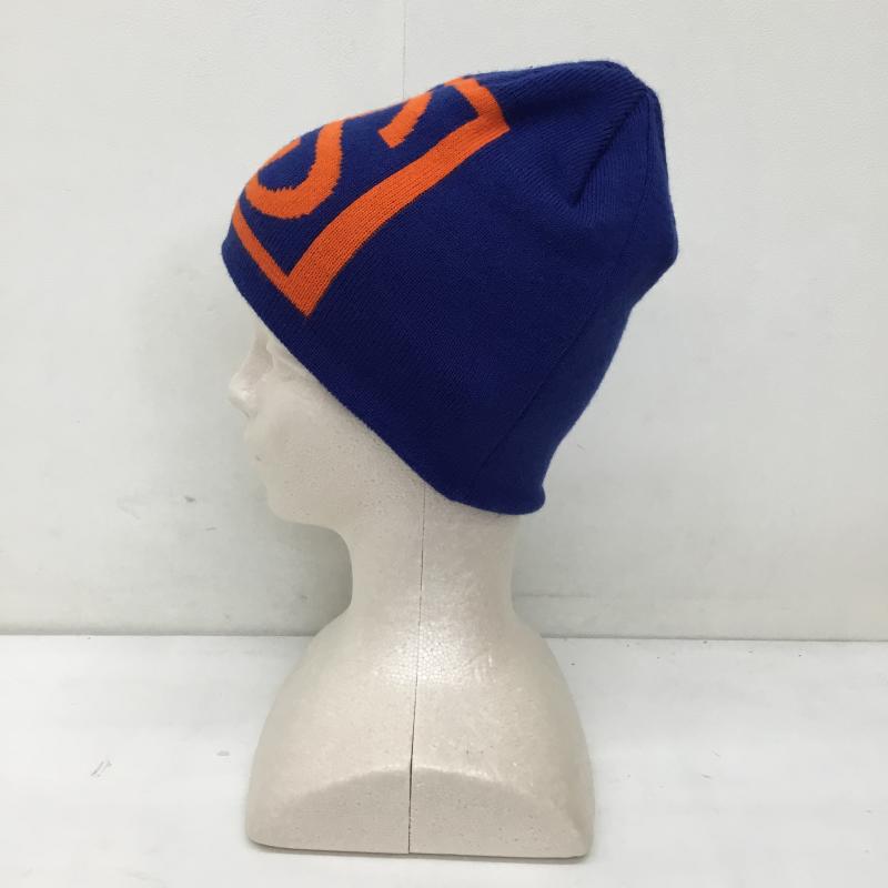 ステューシー STUSSY 帽子 ニット帽 LINK SKULL CAP FREE ロゴ、文字 青 / ブルー / X 橙 / オレンジ /  メンズ USED 古着 中古 10136544
