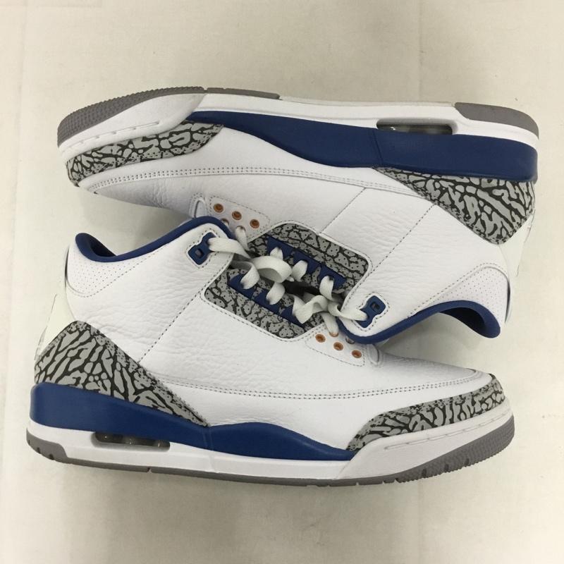 ナイキ NIKE スニーカー スニーカー CT8532-148 AIR JORDAN 3 RETRO 27.5cm 箱有 27.5cm ワンポイント 白 / ホワイト / X 青 / ブルー / X 灰 / グレー /  メンズ USED 古着 中古 10143913