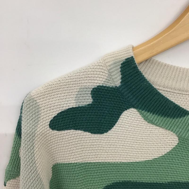 ザラメン ZARA MAN カットソー 長袖 長袖カットソー プリントカットソー クルーネック ワッフル XL カモフラージュ柄・迷彩 マルチカラー / マルチカラー /  メンズ USED 古着 中古 10149747