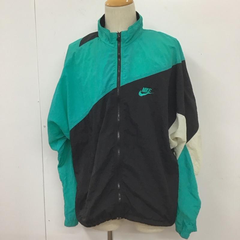ナイキ NIKE ジャケット、上着 ジャケット、ブレザー S30812TMS ナイロン ウィンドブレーカー L ロゴ、文字 薄緑 / ライトグリーン / X 黒 / ブラック /  メンズ USED 古着 中古 10111193