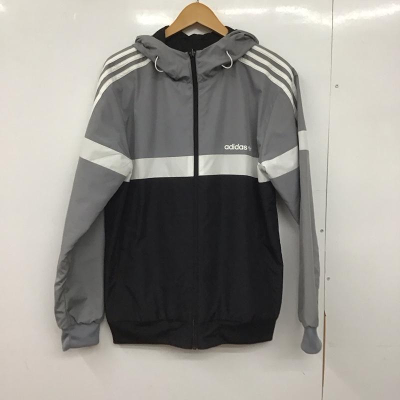 アディダスオリジナルス adidas originals ジャケット、上着 ジャンパー、ブルゾン ay7758 イタスカリバーシブルウィンドブレーカー ジップアップジャケット L ロゴ、文字 黒 / ブラック /  メンズ USED 古着 中古 10147841