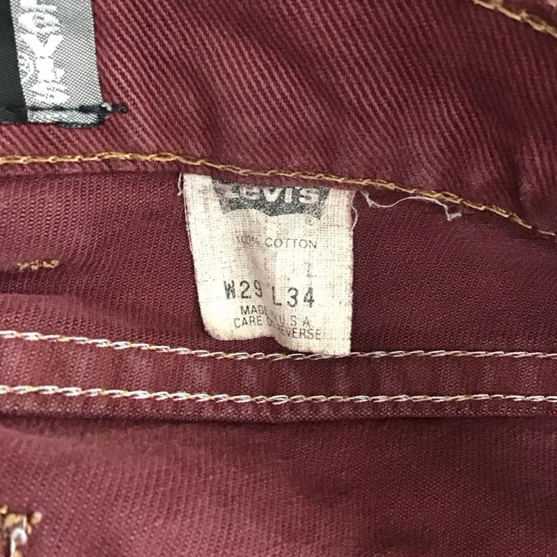 リーバイス Levi s パンツ デニム、ジーンズ silver tab baggy 90年代 後染め W29 L34 29インチ 無地 えんじ / ワインレッド /  メンズ USED 古着 中古 10112660