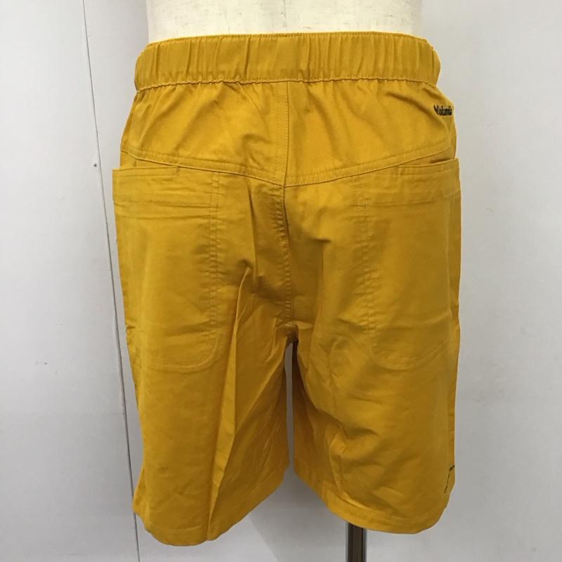 コロンビア Columbia パンツ ショートパンツ ショートパンツ ハーフパンツ カジュアルパンツ L ロゴ、文字 黄 / イエロー /  メンズ USED 古着 中古 10114569