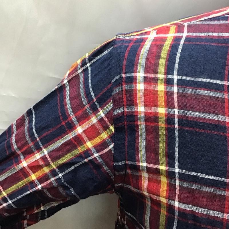 グローバルワーク GLOBAL WORK シャツ、ブラウス 長袖 GW021502NP フレンチリネン S チェック メンズ USED 古着 中古 10116835