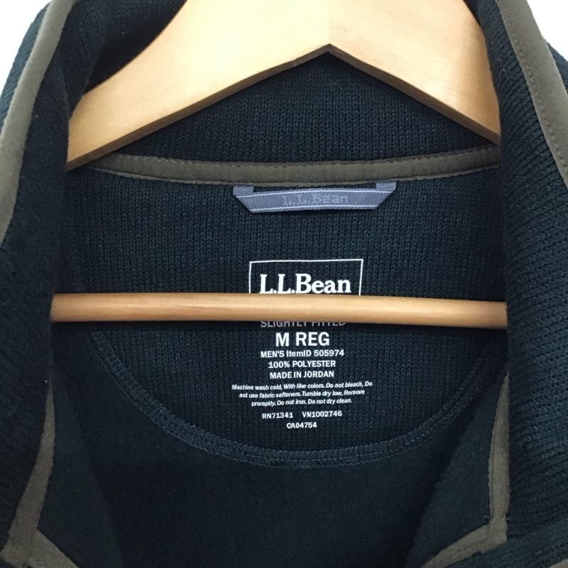 エルエルビーン L.L.Bean ベスト ベスト ジップアップベスト ノースリーブカットソー スタンドネック M ロゴ、文字 緑 / グリーン /  メンズ USED 古着 中古 10144223