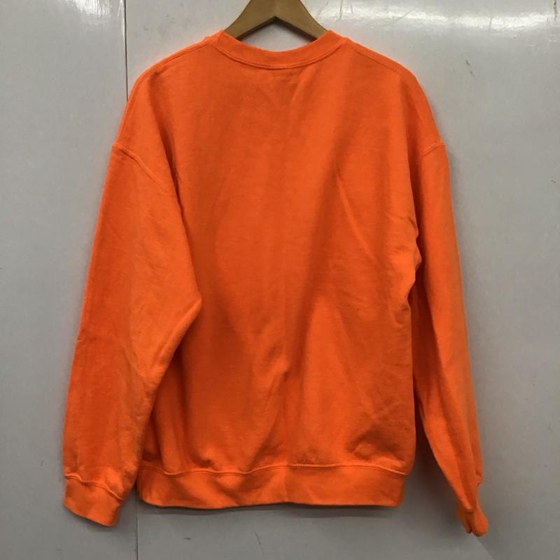 古着 USED トレーナー 長袖 長袖トレーナー スウェット クルーネック プルオーバー L ロゴ、文字 橙 / オレンジ /  メンズ USED 古着 中古 10132608