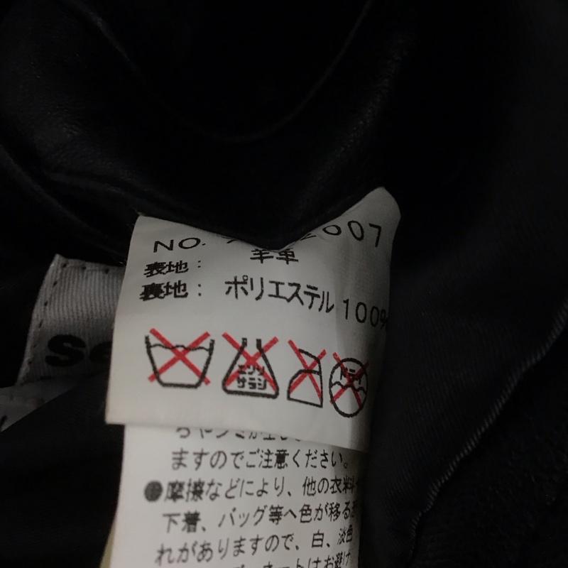 セマンティックデザイン semantic design ジャケット、上着 ジャケット、ブレザー レザーライダース ジップアップジャケット アウター ラムレザー LL 無地 黒 / ブラック /  メンズ USED 古着 中古 10139710