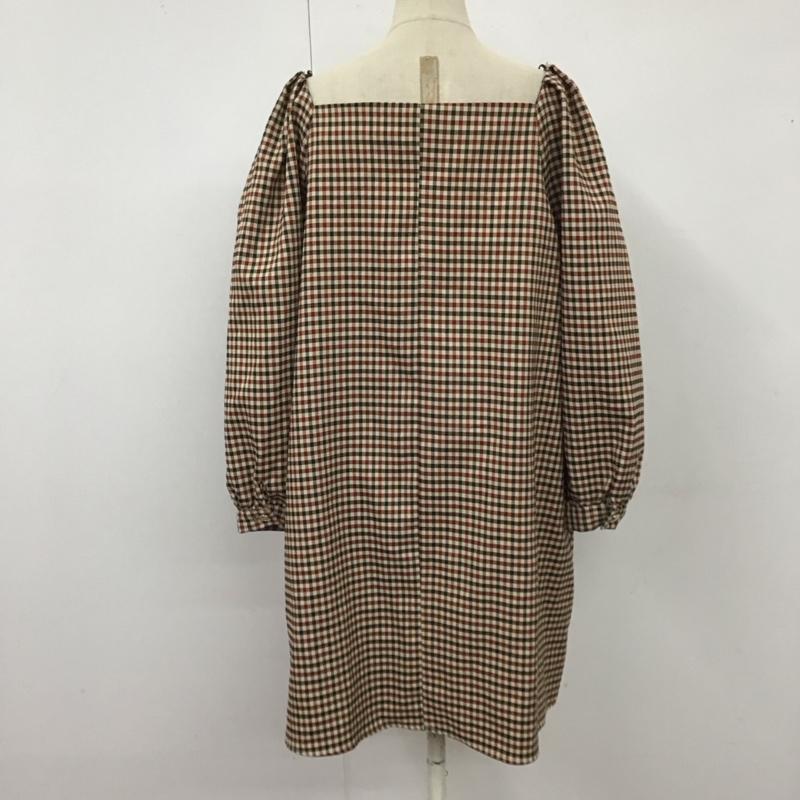 ザラ ZARA ワンピース ミニスカート 0387 160 075 スクエアネック L チェック マルチカラー / マルチカラー /  レディース USED 古着 中古 10119624
