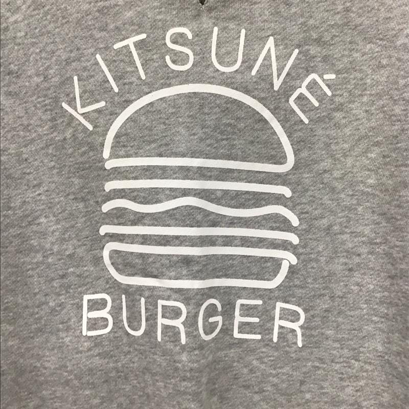 メゾンキツネ MAISON KITSUNE トレーナー 長袖 長袖トレーナー スウェット クルーネック プルオーバー S プリント 灰 / グレー /  レディース USED 古着 中古 10142665