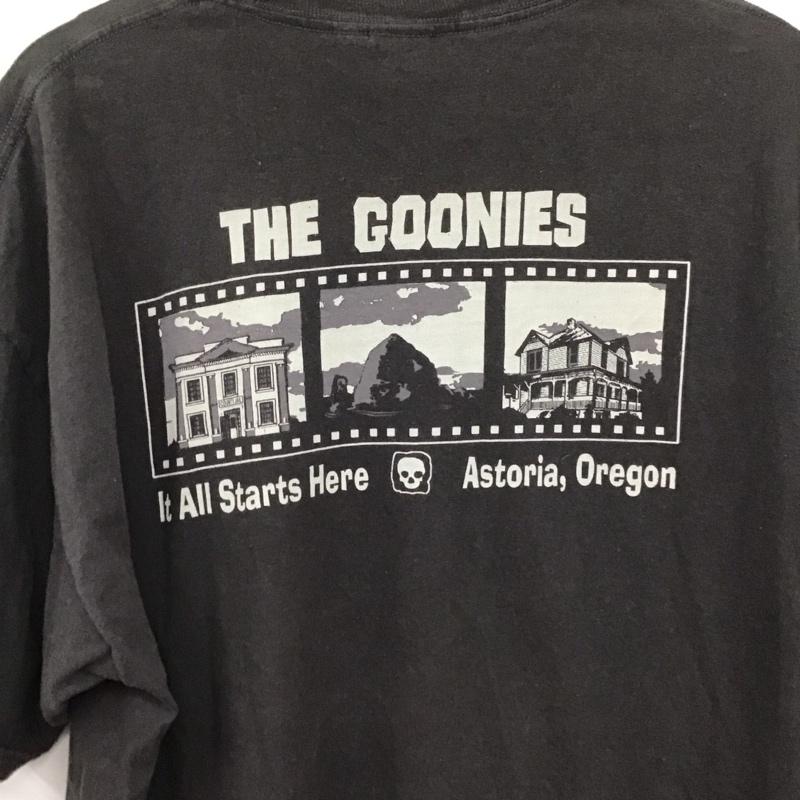 古着 USED Tシャツ 半袖 半袖カットソー プリントTシャツ クルーネックカットソー the goonies XL プリント 黒 / ブラック /  メンズ USED 古着 中古 10132334