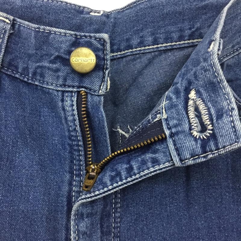 カーハート Carhartt パンツ デニム、ジーンズ デニムパンツ ワイドパンツ ストレートパンツ カジュアルパンツ カーゴパンツ 31インチ 無地 インディゴ / インディゴ /  メンズ USED 古着 中古 10115644