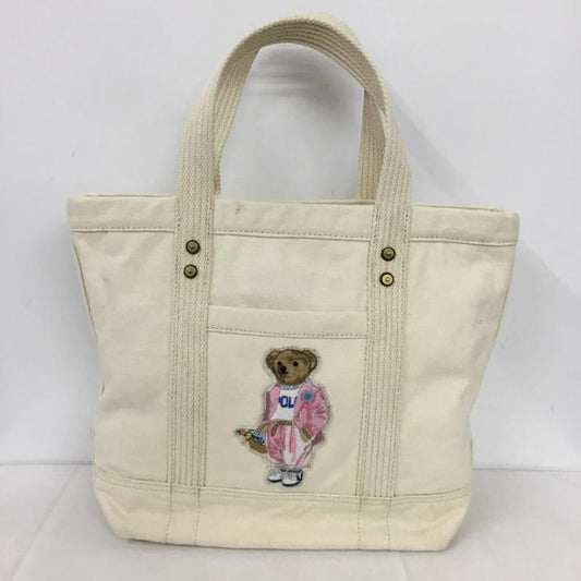 ポロラルフローレン POLO RALPH LAUREN トートバッグ トートバッグ ポロベア キャンバス ワンポイント アイボリー / アイボリー /  レディース USED 古着 中古 10142098