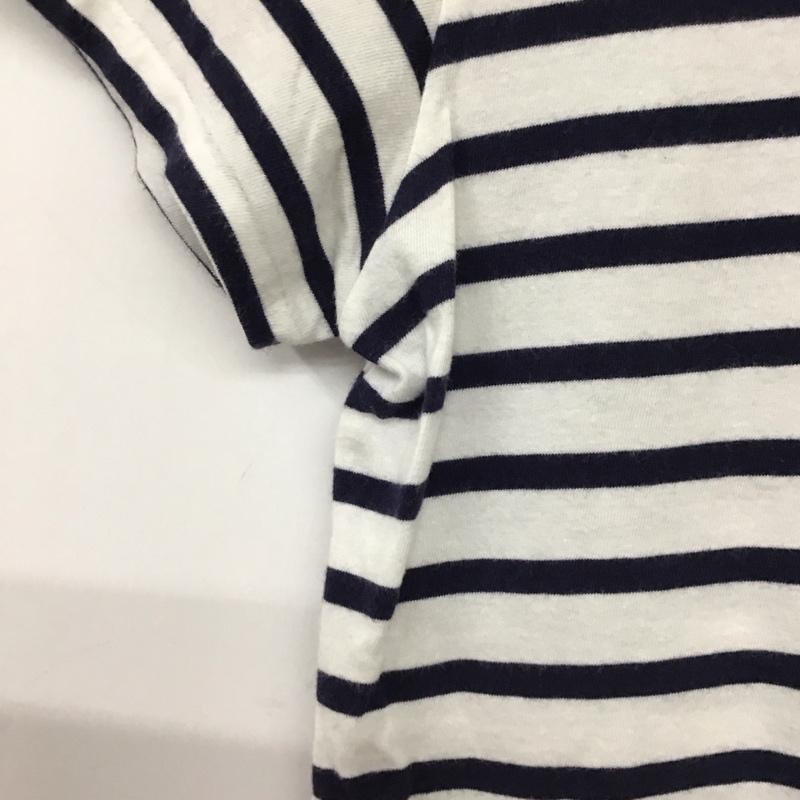 ポロラルフローレン POLO RALPH LAUREN Tシャツ 半袖 M ボーダー柄 白 / ホワイト / X 紺 / ネイビー /  レディース USED 古着 中古 10133803