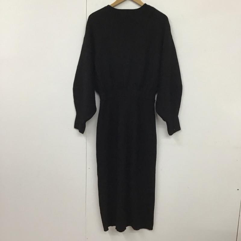 アズールバイマウジー AZUL BY MOUSSY ワンピース ロングスカート 250EAB73-022H BOTTLE NECK BLOUSING OP M 無地 黒 / ブラック /  レディース USED 古着 中古 10130544