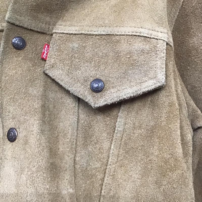 リーバイス Levi s ジャケット、上着 ジャケット、ブレザー レザージャケット ボタンジャケット アウター 99年 復刻 36 ロゴ、文字 ベージュ / ベージュ /  メンズ USED 古着 中古 10141656