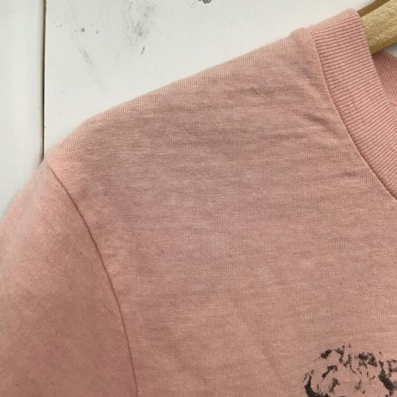 ティーエムティー TMT Tシャツ 半袖 半袖カットソー プリントTシャツ クルーネックカットソー M プリント 桃 / ピンク /  メンズ USED 古着 中古 10125738