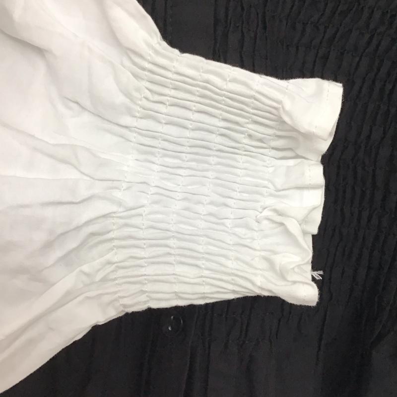 ザラ ZARA シャツ、ブラウス 長袖 長袖シャツ 無地シャツ ノーカラーシャツ XS 無地 白 / ホワイト / X 黒 / ブラック /  レディース USED 古着 中古 10144206