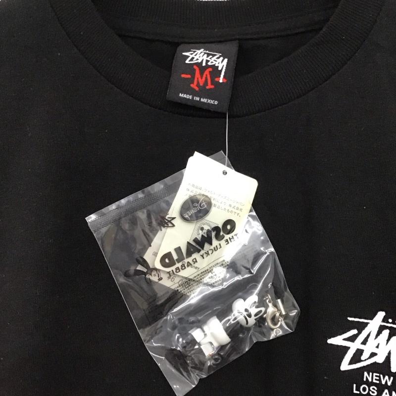 ステューシー STUSSY Tシャツ 半袖 半袖カットソー プリントTシャツ クルーネックカットソー M ロゴ、文字 黒 / ブラック /  メンズ USED 古着 中古 10149183