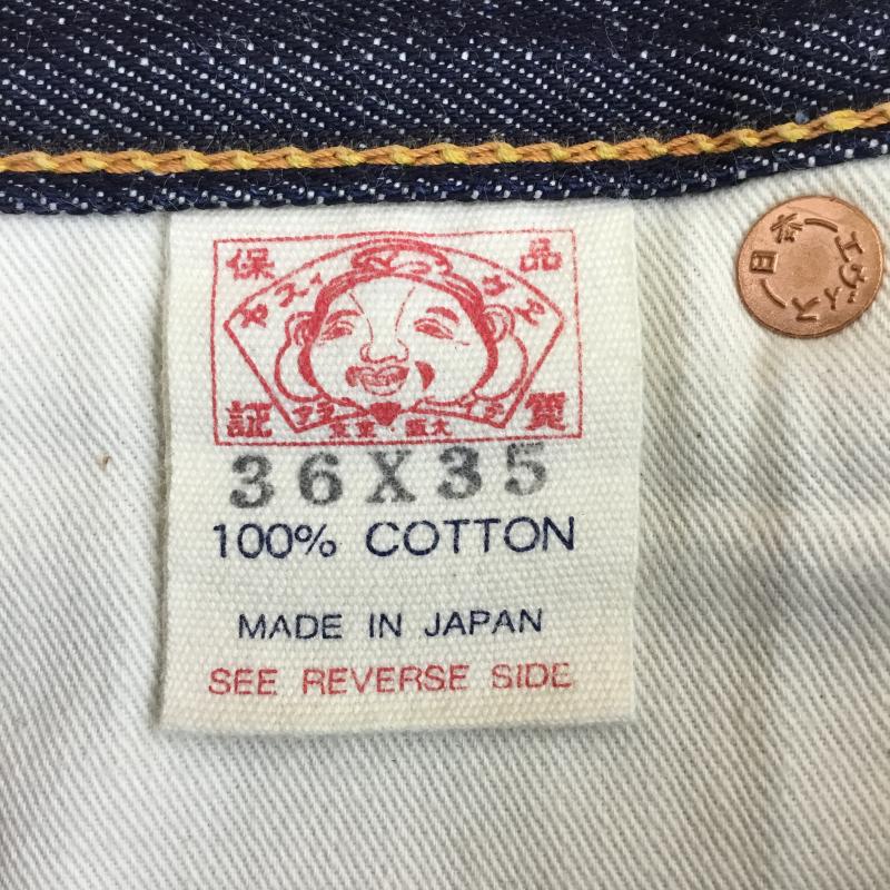 エヴィス EVISU パンツ デニム、ジーンズ 36 ロゴ、文字 インディゴ / インディゴ /  メンズ USED 古着 中古 10144216