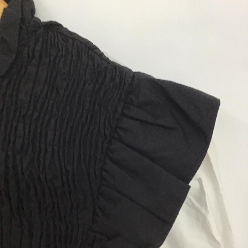 ザラ ZARA シャツ、ブラウス 長袖 長袖シャツ 無地シャツ ノーカラーシャツ XS 無地 白 / ホワイト / X 黒 / ブラック /  レディース USED 古着 中古 10144206