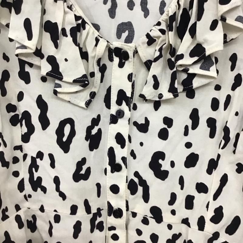 ザラ ZARA シャツ、ブラウス 長袖 M ヒョウ柄・レオパード柄 白 / ホワイト /  レディース USED 古着 中古 10136852