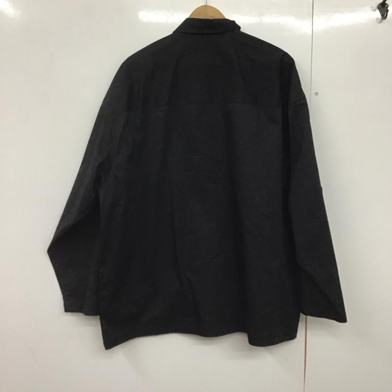 グラフペーパー Graphpaper シャツ、ブラウス 長袖 GM241-50292B Solotex Twill L/S Oversized Box Shirt S 無地 黒 / ブラック /  メンズ USED 古着 中古 10142199
