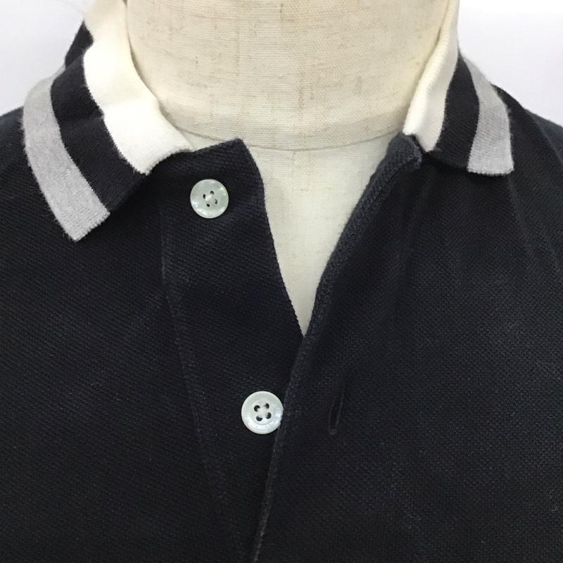 アベイシングエイプ A BATHING APE ポロシャツ 半袖 半袖ポロシャツ カラーシャツカットソー 半袖カットソー M ロゴ、文字 黒 / ブラック /  メンズ USED 古着 中古 10112085