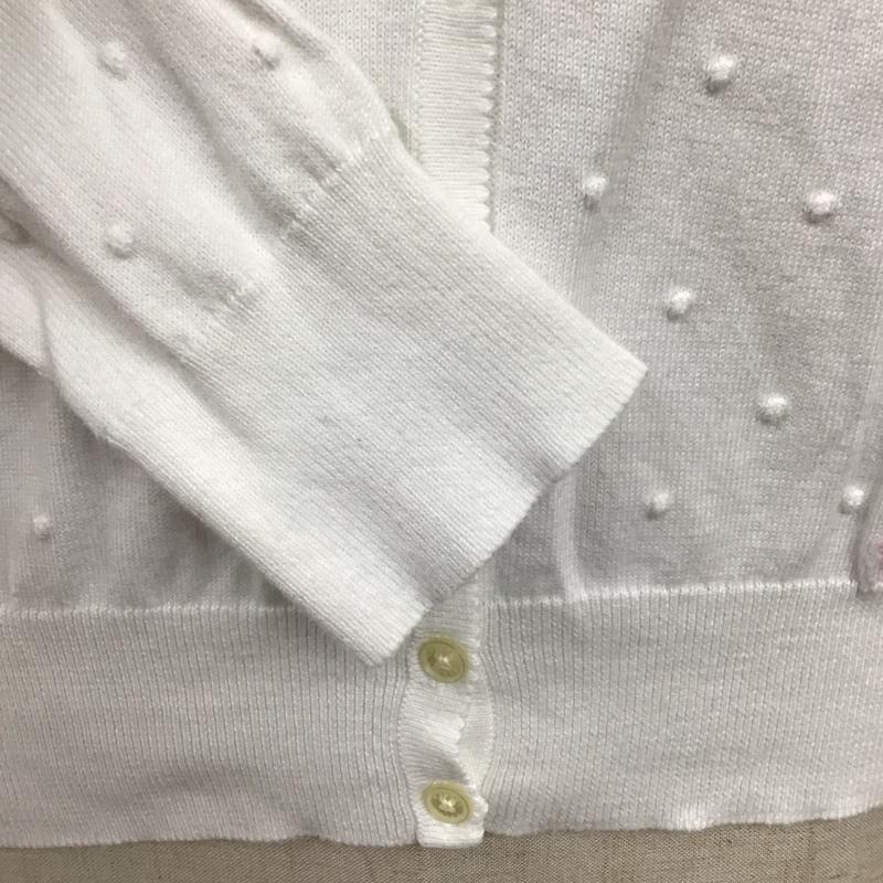 ポロラルフローレン POLO RALPH LAUREN カーディガン 長袖 313736652001 クルーネック キッズ 12-14 L ワンポイント 白 / ホワイト /  ガールズ USED 古着 中古 10120358