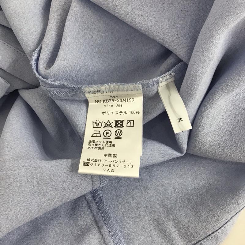 ケービーエフ KBF シャツ、ブラウス 半袖 KB75-23M190 スキッパーシャツチュニック 無地 水色 / ライトブルー /  レディース USED 古着 中古 10129459