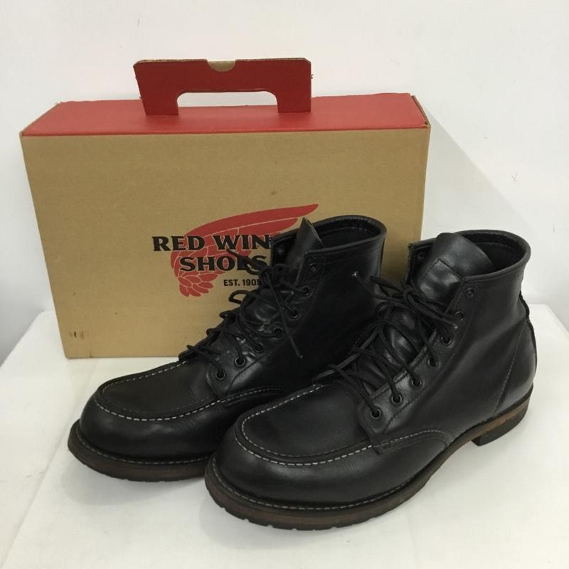 レッドウィング RED WING ブーツ ショートブーツ 09015-1 ワークブーツ 28cm 10D 箱有 US：10 無地 黒 / ブラック /  メンズ USED 古着 中古 10123266