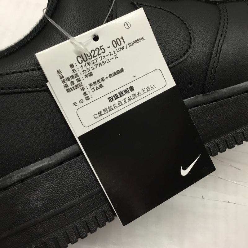 ナイキ NIKE スニーカー スニーカー CU9225 001 AIR FORCE 1 LOW SUPREME 28cm 箱有 28.0cm ロゴ、文字 黒 / ブラック /  メンズ USED 古着 中古 10112848