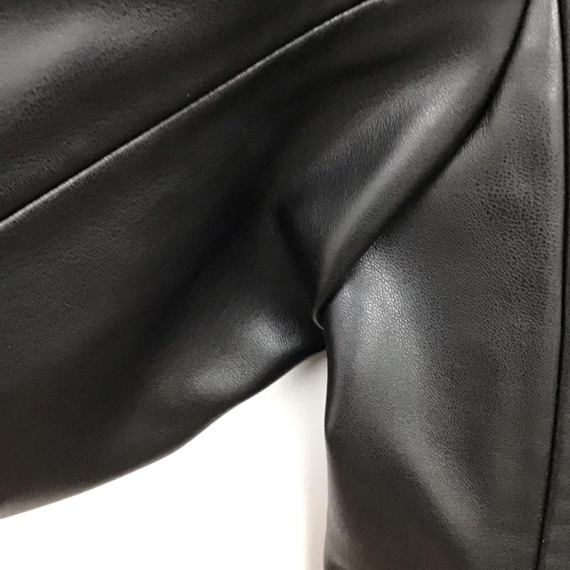 ジーナシス JEANASIS ジャケット、上着 ジャケット、ブレザー フェイクレザージャケット フロントボタン アウター FREE 無地 黒 / ブラック /  レディース USED 古着 中古 10147683