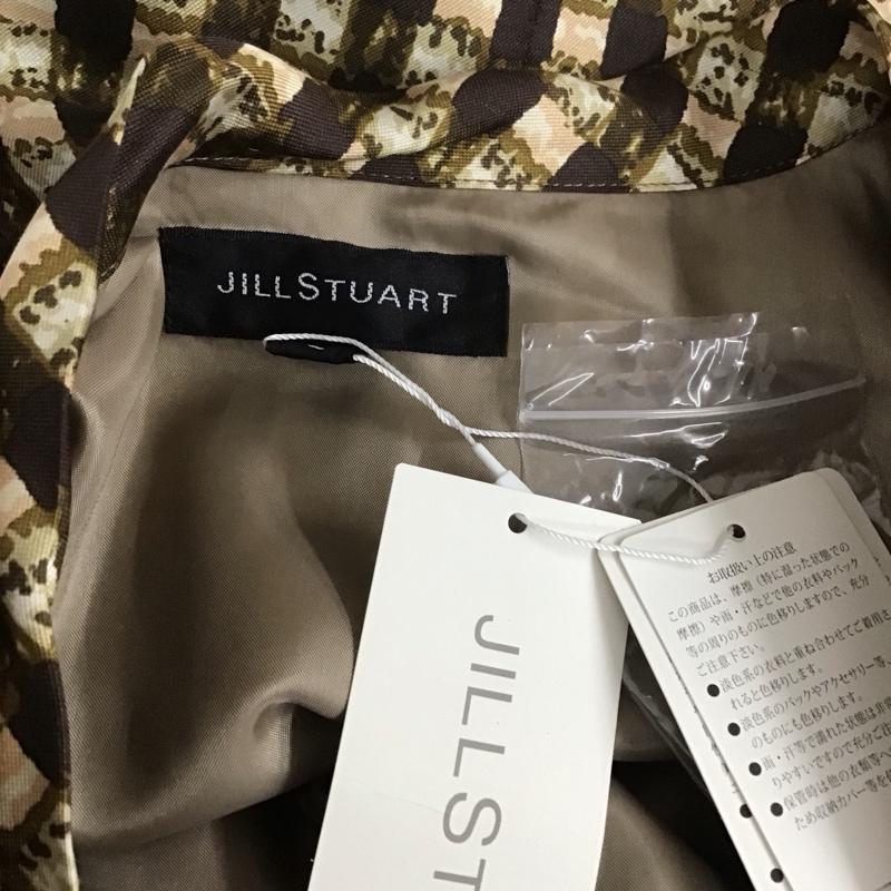 ジルスチュアート JILLSTUART ワンピース ひざ丈スカート 092-240273 半袖 リボンタイ 前開き タグ付き 0 チェック マルチカラー / マルチカラー /  レディース USED 古着 中古 10107377