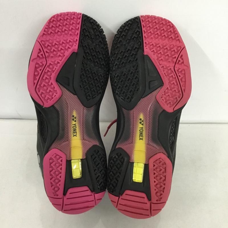 ヨネックス YONEX スニーカー スニーカー SHTAD2WG パワークッション エアラスダッシュ2 ワイドGC テニスシューズ 23cm 23.0cm ロゴ、文字 黒 / ブラック / X 桃 / ピンク /  レディース USED 古着 中古 10149912