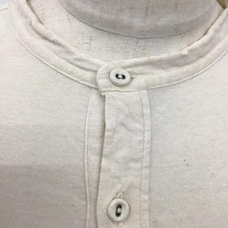 クオドロ quadro シャツ、ブラウス 長袖 バンドカラー コットン プルオーバー カットソー 2 無地 アイボリー / アイボリー /  メンズ USED 古着 中古 10122158