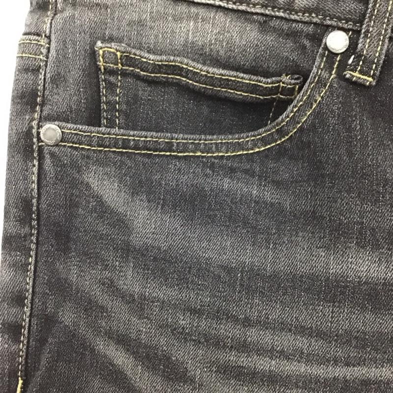 ロエン ROEN パンツ デニム、ジーンズ デニムパンツ ダメージ加工ジーンズ ワイドパンツ ストレートパンツ ワークパンツ L ダメージ加工 黒 / ブラック /  メンズ USED 古着 中古 10107777