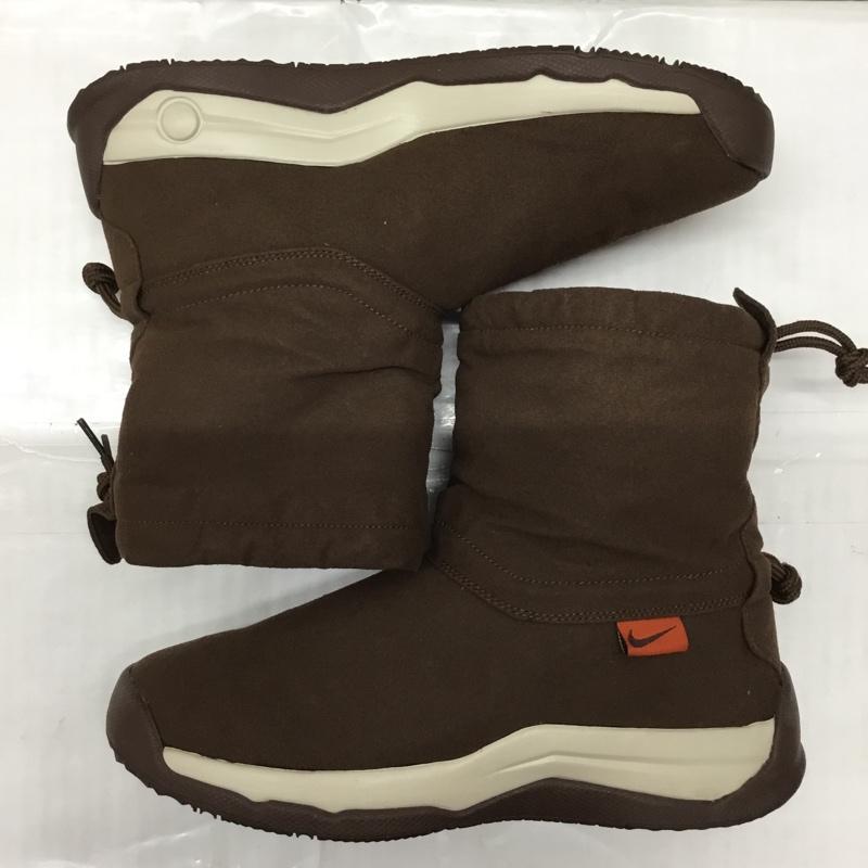 ナイキ NIKE ブーツ ショートブーツ 333689-200 チャカモックブーツ 24cm フリース 24.0cm ロゴ、文字 茶 / ブラウン / X 橙 / オレンジ /  レディース USED 古着 中古 10106188