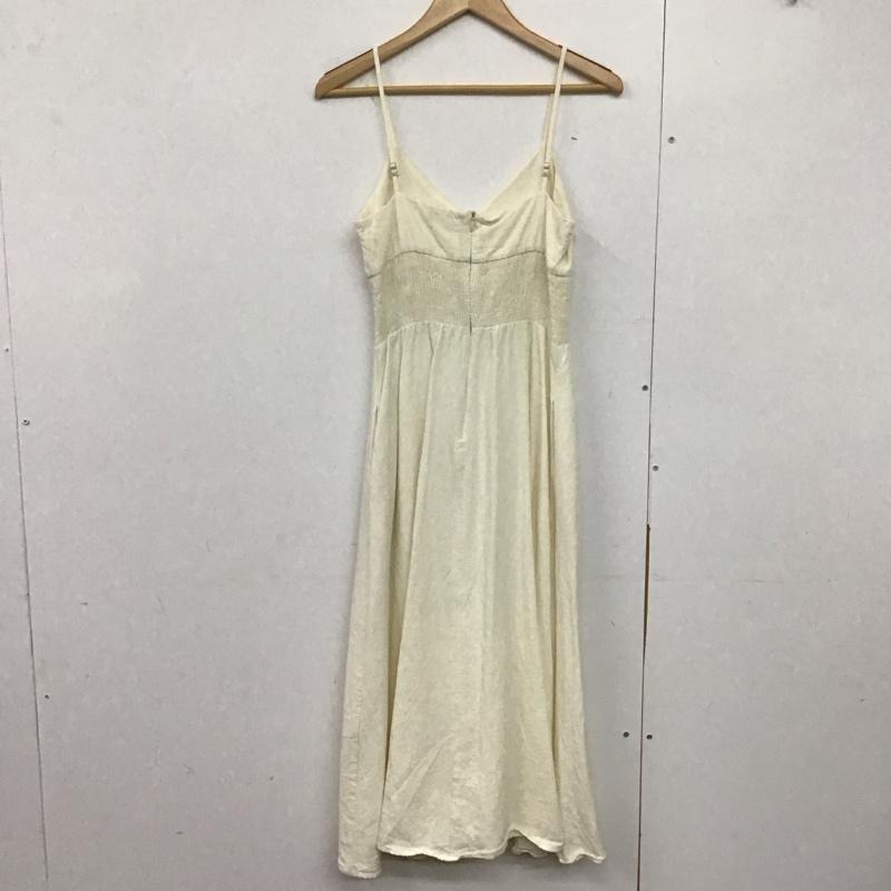 ザラ ZARA ワンピース ロングスカート 2550 063 712 シャーリングワンピース キャミワンピース M 無地 アイボリー / アイボリー /  レディース USED 古着 中古 10142248
