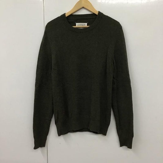 メゾン マルジェラ Maison Margiela ニット、セーター 長袖 長袖ニットカットソー クルーネック セーター M 無地 カーキ / カーキ /  メンズ USED 古着 中古 10130545