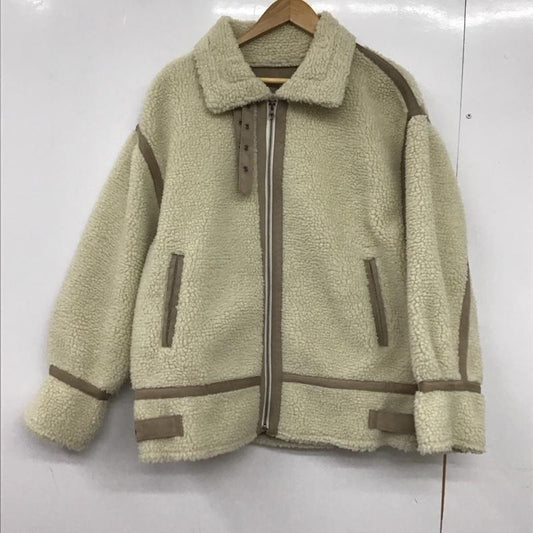 ローリーズファーム LOWRYS FARM ジャケット、上着 ジャンパー、ブルゾン ボアジャケット FREE 無地 アイボリー / アイボリー /  レディース USED 古着 中古 10146314
