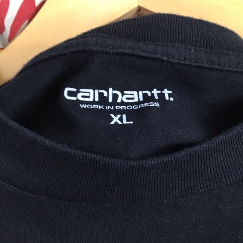 カーハート Carhartt Tシャツ 半袖 XL ロゴ、文字 黒 / ブラック /  メンズ USED 古着 中古 10137789