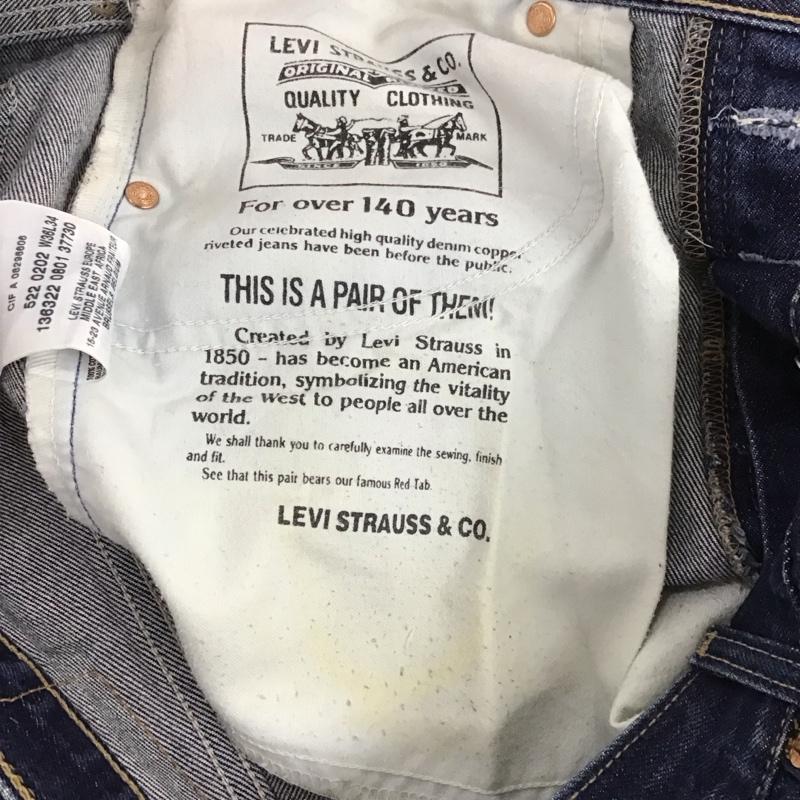 リーバイストラウスアンドコー Levi Strauss & co. パンツ デニム、ジーンズ デニムパンツ ストレートパンツ ワイドパンツ カジュアルパンツ 522 36 無地 インディゴ / インディゴ /  メンズ USED 古着 中古 10106356