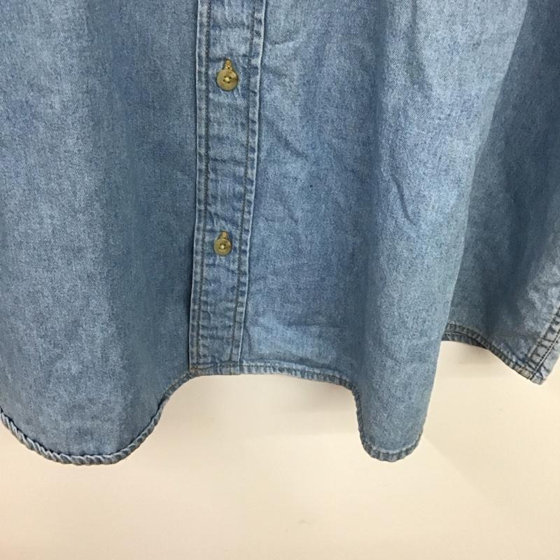 古着 USED シャツ、ブラウス 半袖 半袖シャツ ボタンダウンシャツ カラーシャツ 無地 インディゴ / インディゴ /  メンズ USED 古着 中古 10133672