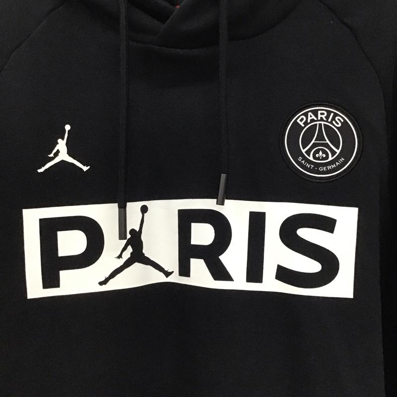 エアジョーダン AIR JORDAN パーカー 長袖 19SS ParisSaintGerman プルオーバーパーカー XL ロゴ、文字 黒 / ブラック /  メンズ USED 古着 中古 10144536